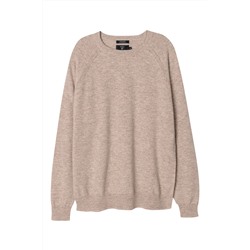 Jersey de lana y cachemir Beige jaspeado
