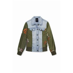 Chaqueta híbrida denim bomber