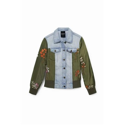 Chaqueta híbrida denim bomber