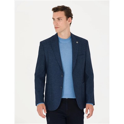 Açık Lacivert Slim Fit Ceket