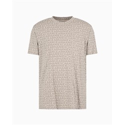 REGULAR FIT T-SHIRT IN ALLOVER MONOGRAM COTTON IN ASV COTTON