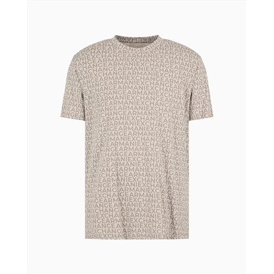 REGULAR FIT T-SHIRT IN ALLOVER MONOGRAM COTTON IN ASV COTTON