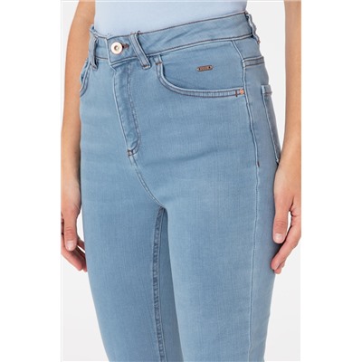 Kadın Açık Mavi Skinny High Waist Fit Pantolon