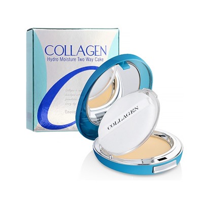 Collagen Two Way Cake SPF25 PA++ (Including Refill) #21, Увлажняющая компактная пудра с коллагеном