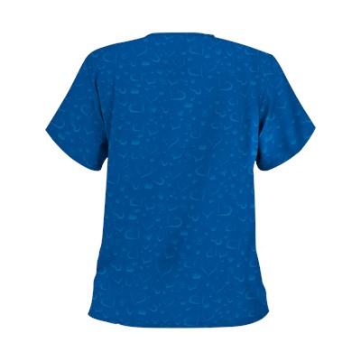 UA Forever Hearts Royal Print Scrub Top