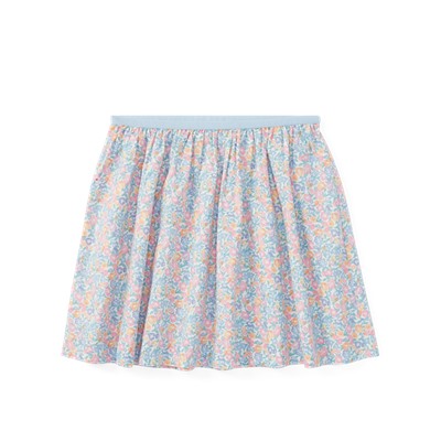 GIRLS 7-16 Floral Cotton Pull-On Skirt