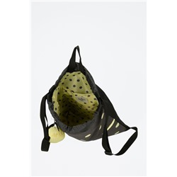 Bolso saco deportivo Leire Gris y amarillo