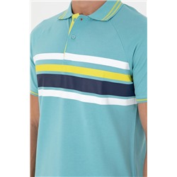 Erkek Regular Fit Polo Yaka Mint Tişört