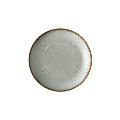Тарелка закусочная, 20 см, керамика, серо-бежевая, Серые ромбы, Mandala, 63234