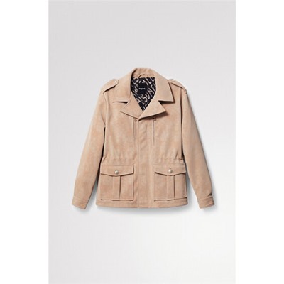 Chaqueta recta bolsillos