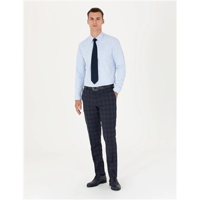Açık Mavi Regular Fit Uzun Kollu Basic Gömlek