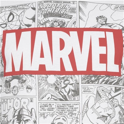 MARVEL Mono Comic Herren T-Shirt FAMTS443WHT