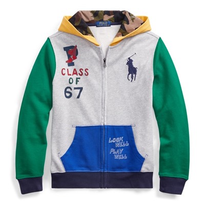 BOYS 8-20 Color-Blocked Cotton Hoodie
