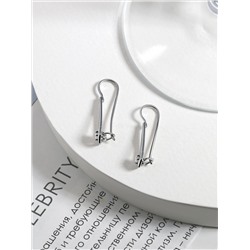 Серьги из серебра с фианитами родированные 925 пробы С-3955-Р