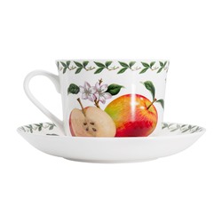 Пара чайная, 1 перс, 2 пр, 480 мл, фарфор F, белая, Яблоко, Orchard Fruits, 53974