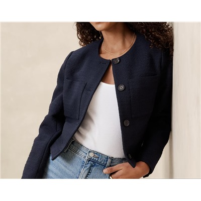 Boucle Collarless Jacket