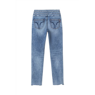 Vaquero slim de tiro alto Azul