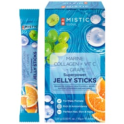 MISTIC MARINE COLLAGEN + VIT C + GRAPE SUPERPOWER JELLY STICKS Натуральный коллаген в желе с витамином С 15шт.*15г/кор