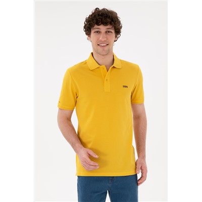 Erkek Regular Fit Polo Yaka Safran Basic Tişört