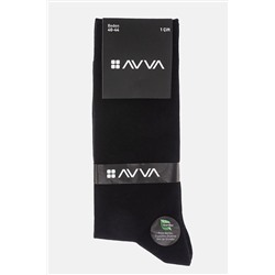Avva Erkek Siyah Düz Bambu Soket Çorap B008501