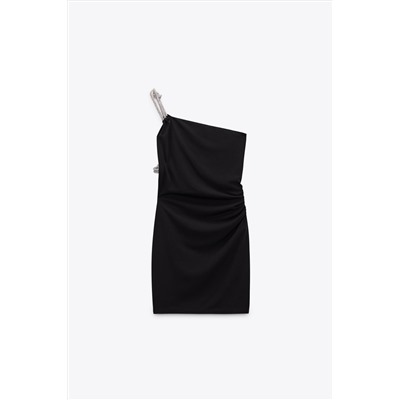 CUT-OUT DRESS WITH RHINESTONES