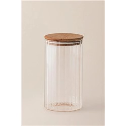 Lunel Optikli Silindir Cam Kavanoz - 1200ML - Orta Boy