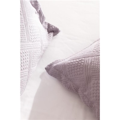 Triangle King Size %100 Pamuk Yatak Örtüsü - Açık Mürdüm