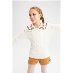 Defacto Kız Çocuk Regular Fit Triko Kazak Y7455A622CW