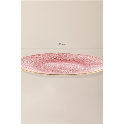 Bella Servis Tabağı - Kırmızı - 33 cm