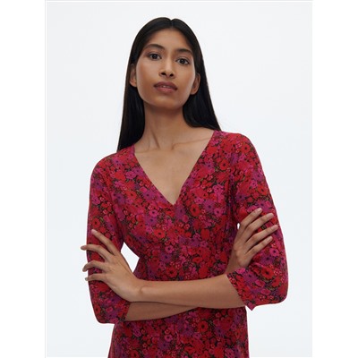 Viskose Kleid mit Muster