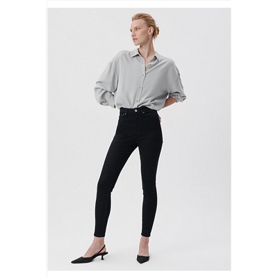 MaviSerenay Gold Shape Siyah Jean Pantolon 100980-35248