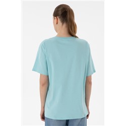 Kadın Aqua Bisiklet Yaka Basic Tişört
