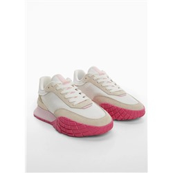 Deportivas paneles piel -  Mujer | MANGO OUTLET Melilla