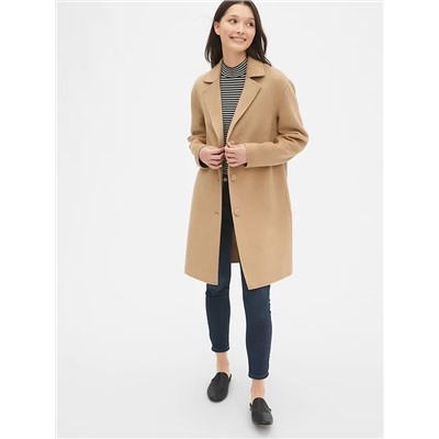 Unlined Wool-Blend Car Coat