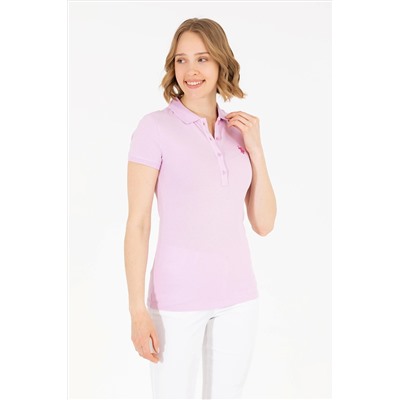 Kadın Manolya Basic Polo Yaka Tişört