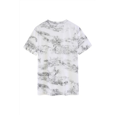 Camiseta Blanco y gris