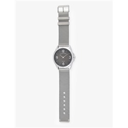 MENS SILVER MESH STRAP WATCH