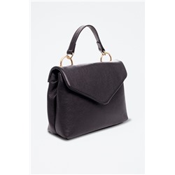 Bandolera de piel - Negro