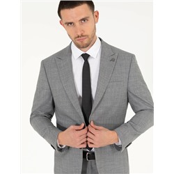 Gri Slim Fit Takım Elbise