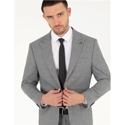 Gri Slim Fit Takım Elbise