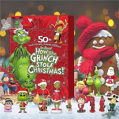 Christmas Advent Calendar 2023, Christmas Countdown Calendar for Kids Adult, 24 Days of Christmas Advent Calendar, 24PC Cute Cartoon Elf Figures Doll Xmas Vacation Stocking Stuffer Gifts Idea (24 days)