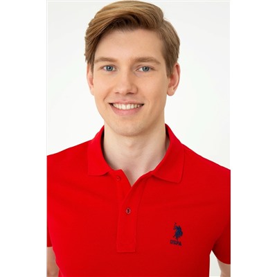 Erkek Kırmızı Basic Polo Yaka Tişört