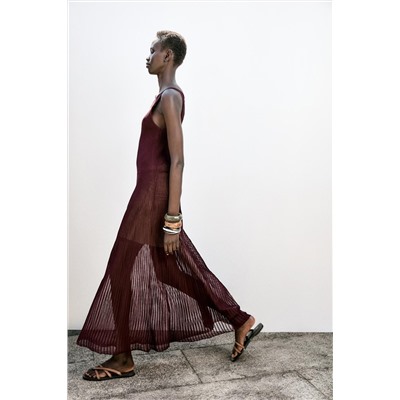 RIB KNIT LONG DRESS