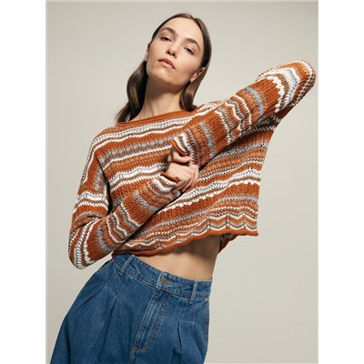 Oversize-Pullover aus Baumwolle