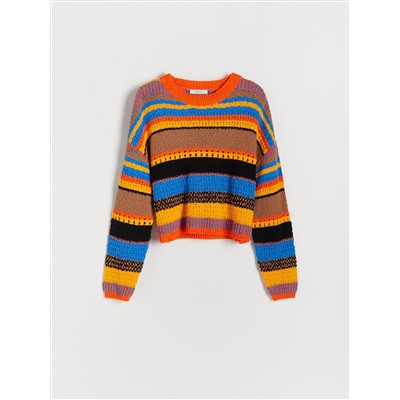 Pullover aus Strukturjersey