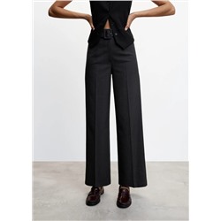 Pantalón tiro alto cinturón -  Mujer | MANGO OUTLET Melilla