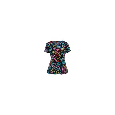 Dickies Xtreme STRETCH Scrubs Posey On Over the Rainbow Print Top