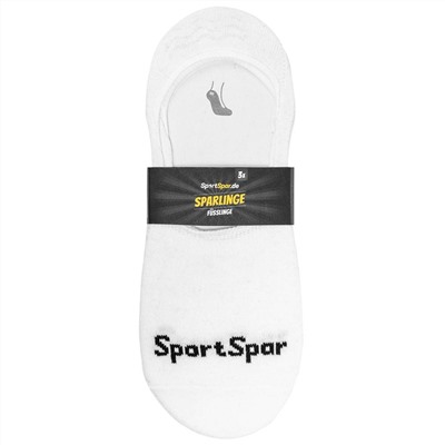 SportSpar.de "Sparlinge" Füßlinge Sneaker Socken 3 Paar weiß