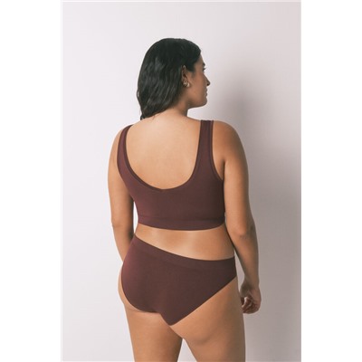 Top reversible LOVELY  sin costuras granate