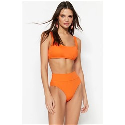 TRENDYOLMİLLA Nar Çiçeği Bralet Yüksek Bel High Leg Regular Core Bikini Takımı TBESS22BT0010